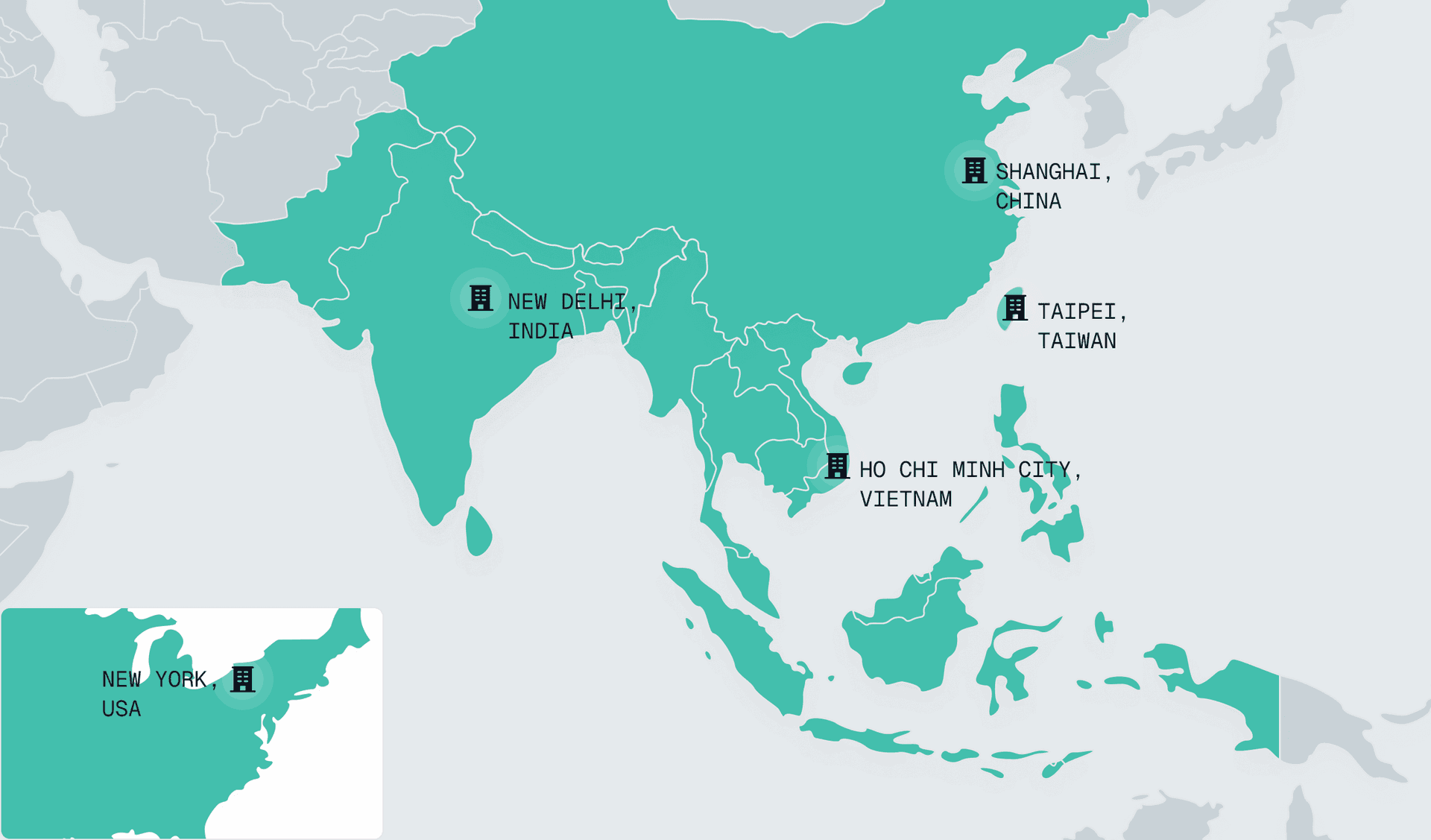 Map with all manufacturing regions active